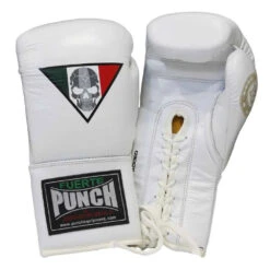 Elite Fitness Store 7 Elite Fitness Store -Elite Fitness Store BOXINGGLOVES MexicanLUCKY13 LACEUP WHITE5