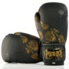 BOXING GLOVES - Urban GOLD SKULLS - 12oz - BLACK