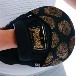 FOCUS PADS - Urban - GOLD SKULL ART - BLACK -Elite Fitness Store FOCUSPADS Urban GOLDSKULLART BLACK