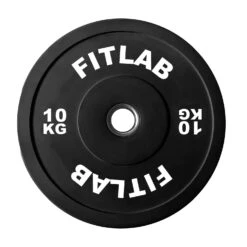 Fitlab Premium Black Bumper Plates -Elite Fitness Store FitlabPremiumBlackBumperPlates1