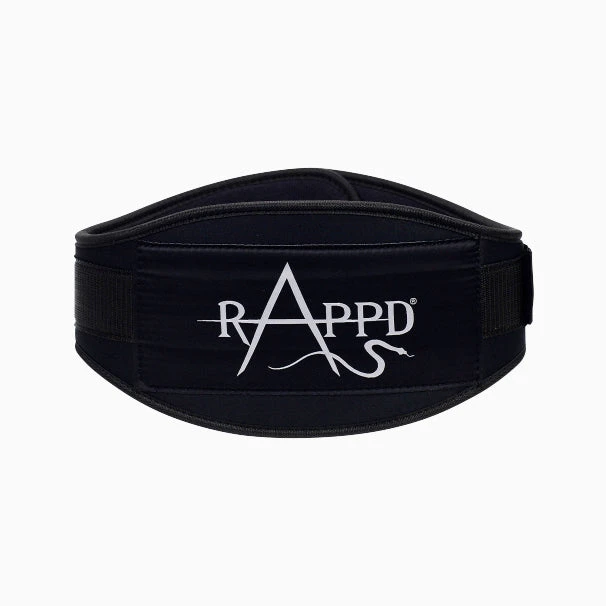 Rappd - 4 Inch Black Neoprene Weightlifting Belt 1 Rappd - 4 Inch Black Neoprene Weightlifting Belt