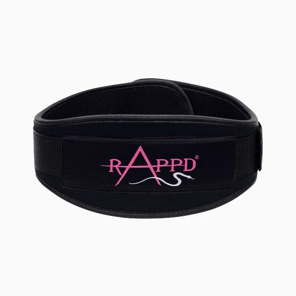 Rappd - 4 Inch Pink Neoprene Weightlifting Belt 1 Rappd - 4 Inch Pink Neoprene Weightlifting Belt