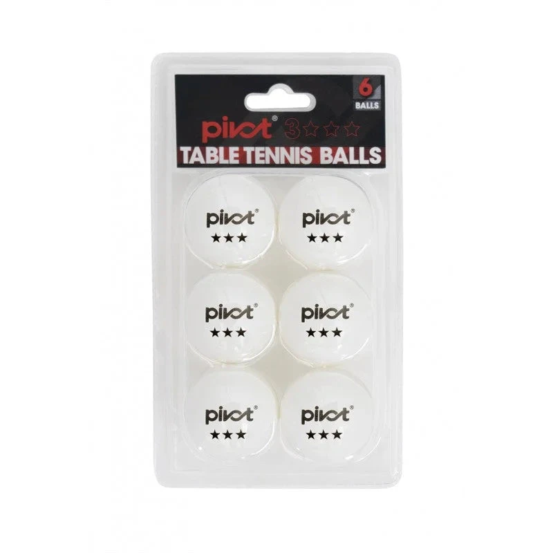 PIVOT FGD6TTBW 3 Star 6 Pack Balls - White 1 PIVOT FGD6TTBW 3 Star 6 Pack Balls - White