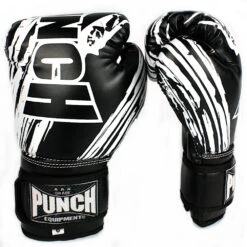 BOXING GLOVES - Junior (6-12yo) - 6oz -Elite Fitness Store PunchKids6OZBoxingGlovesBlack