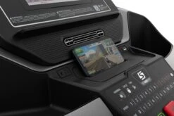 Spirit XT485ENT Treadmill (Entertainment Series) -Elite Fitness Store Rack left phone