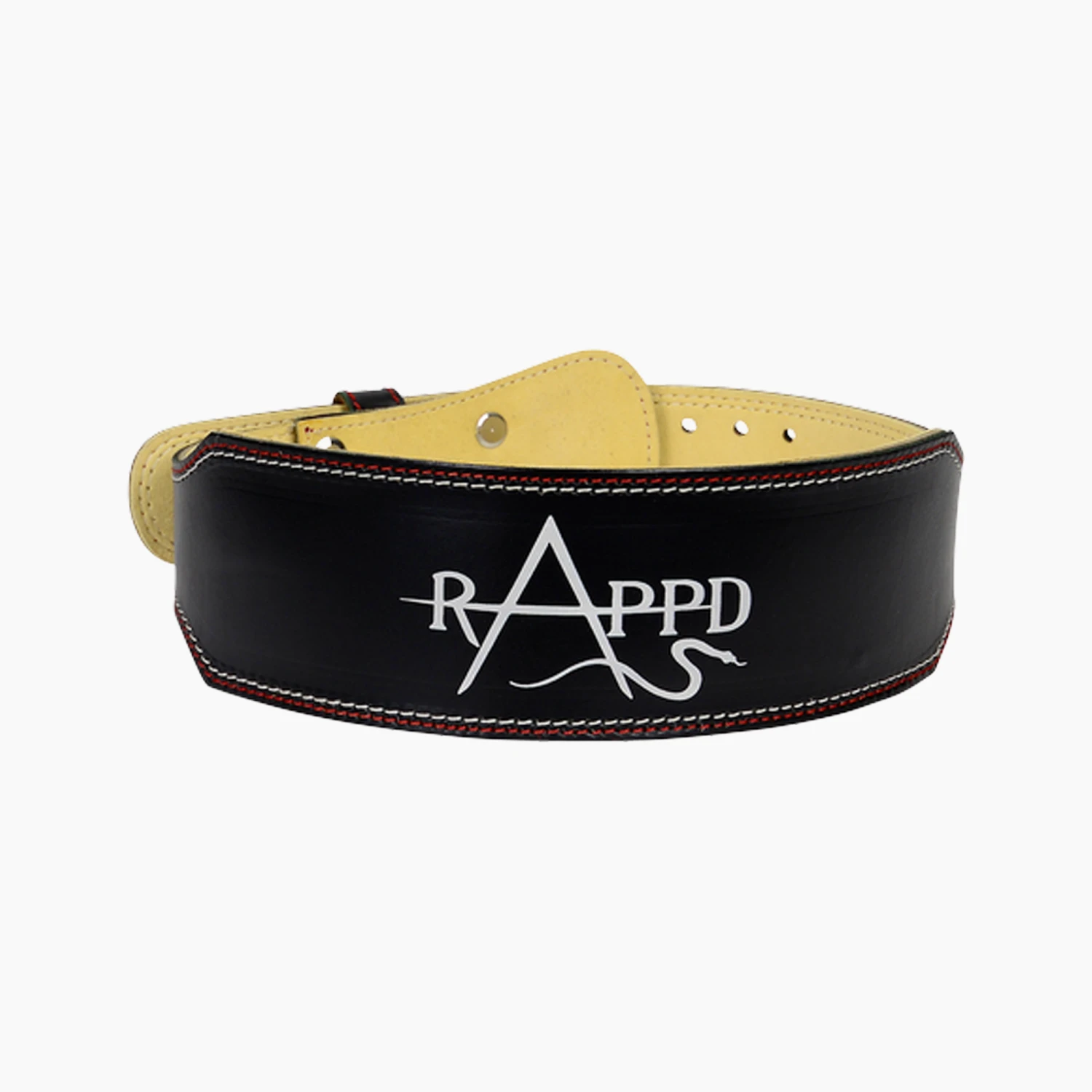 Rappd - 4 Inch Black Leather Weight Lifting Belt 1 Rappd - 4 Inch Black Leather Weight Lifting Belt