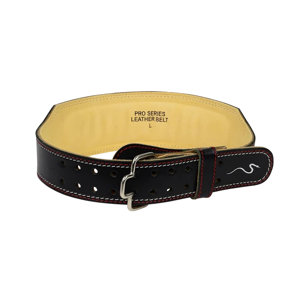 Rappd - 4 Inch Black Leather Weight Lifting Belt 2 Rappd - 4 Inch Black Leather Weight Lifting Belt - Image 2