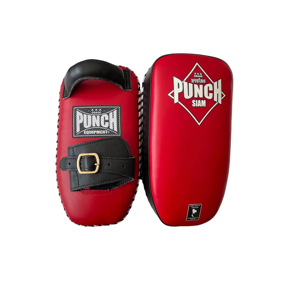 THAI PAD - Siam™ - LEATHER- SINGLE STRAP BUCKLE - RED/WHITE 1 THAI PAD - Siam™ - LEATHER- SINGLE STRAP BUCKLE - RED/WHITE