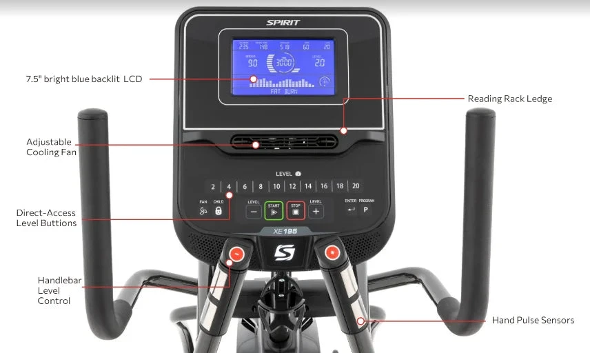 Spirit XE195V2 Elliptical 10 Spirit XE195V2 Elliptical - Image 10