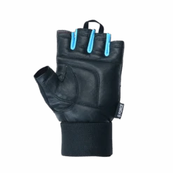 Rappd - G Force Leather Gloves With Wrist Wrap Blue -Elite Fitness Store l3