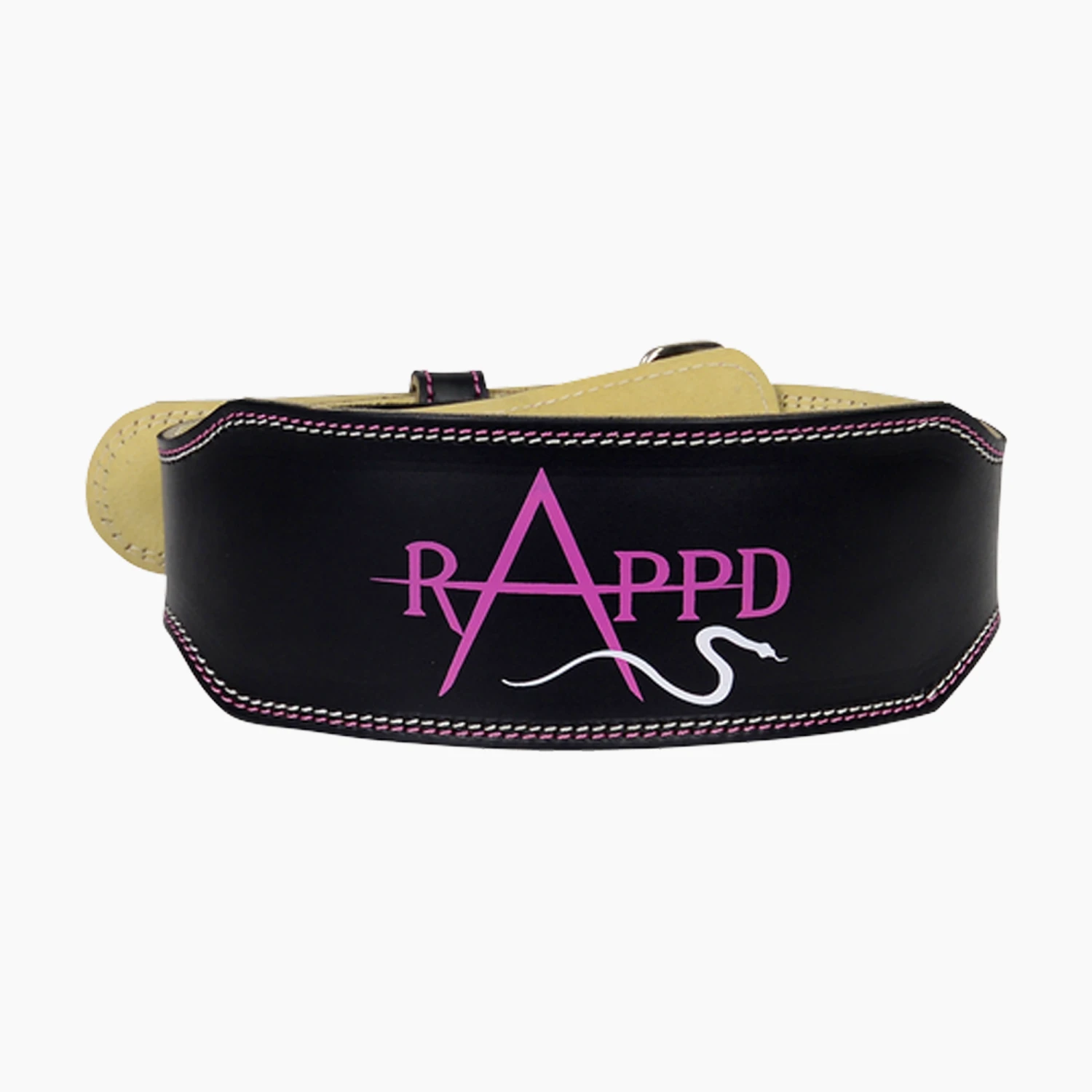 Rappd - 4 Inch Pink Leather Weightlifting Belt 1 Rappd - 4 Inch Pink Leather Weightlifting Belt